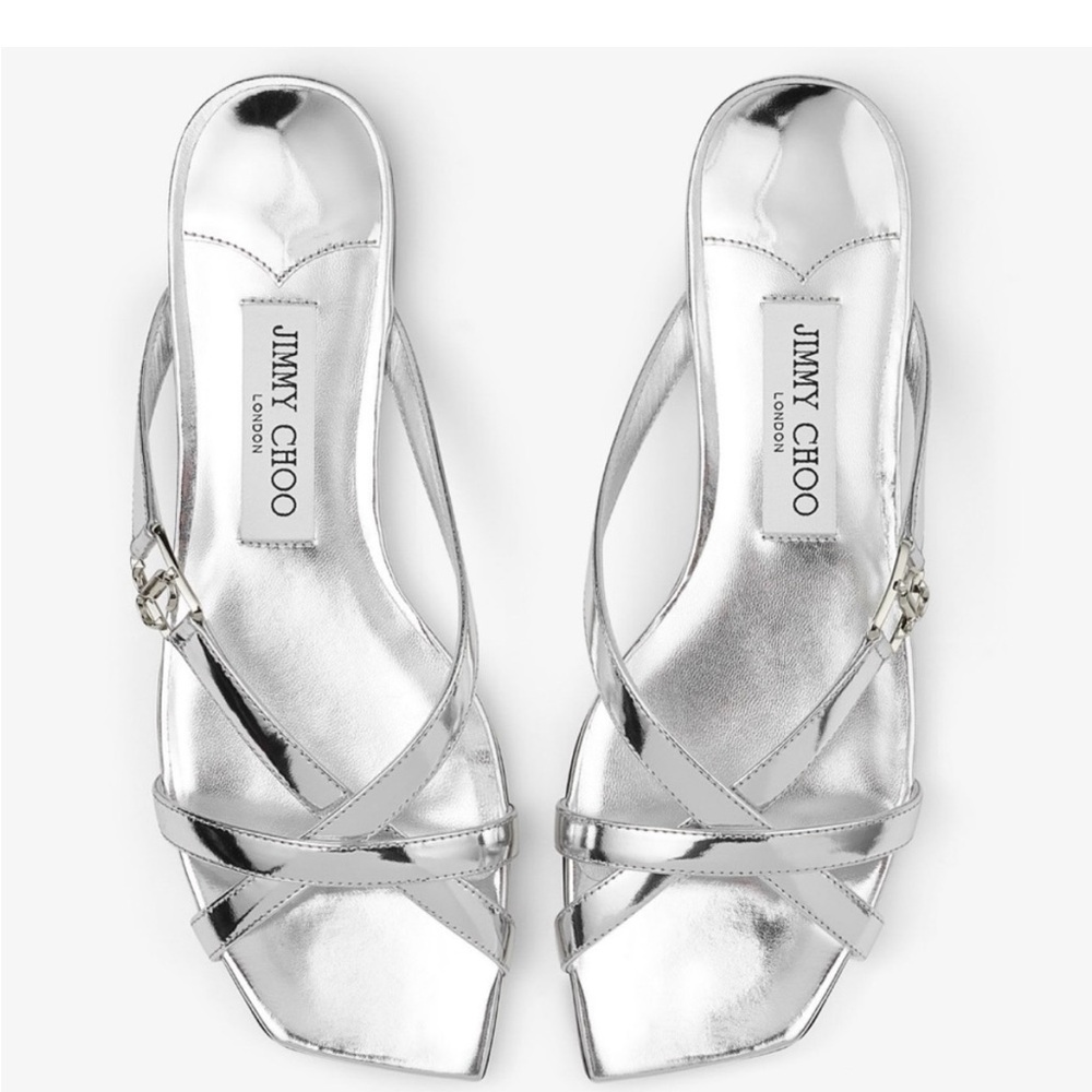 Jimmy Choo Metallic Silver Sandals